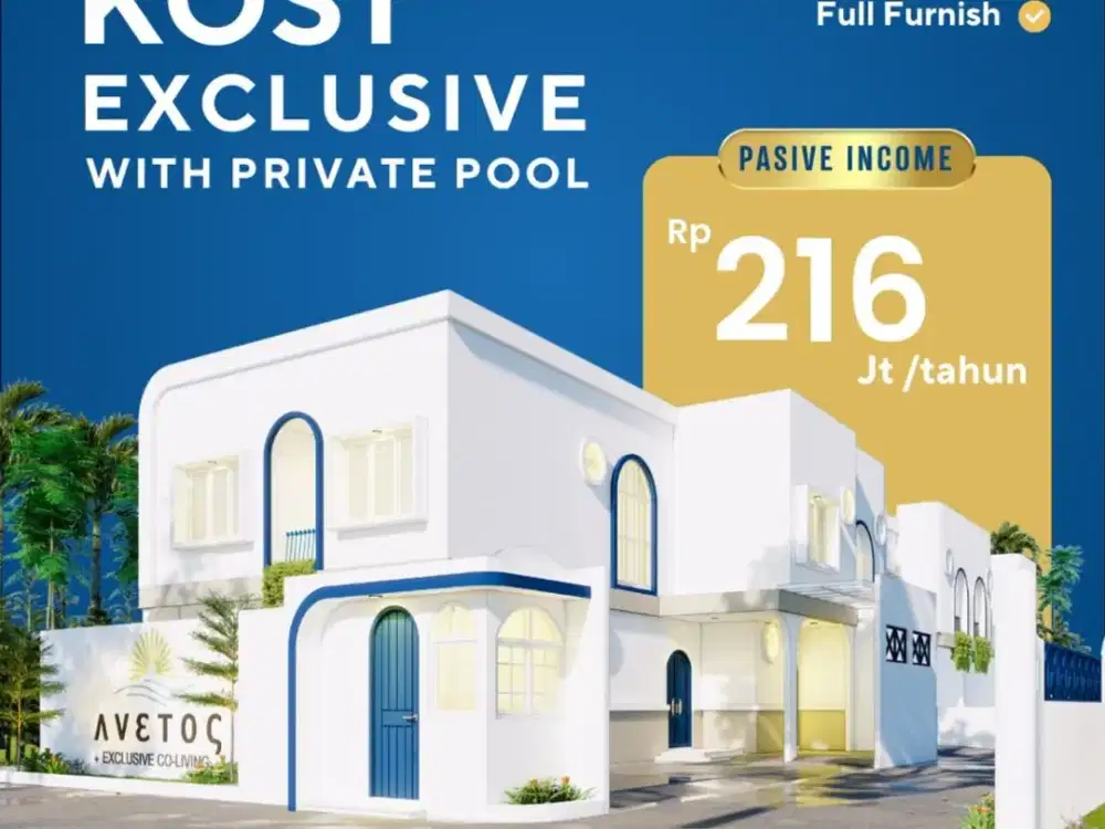 KOST EKSKLUSIF SLEMAN DESAIN INSTAGRAMABLE BONUS FURNISH FASILITAS LENGKAP