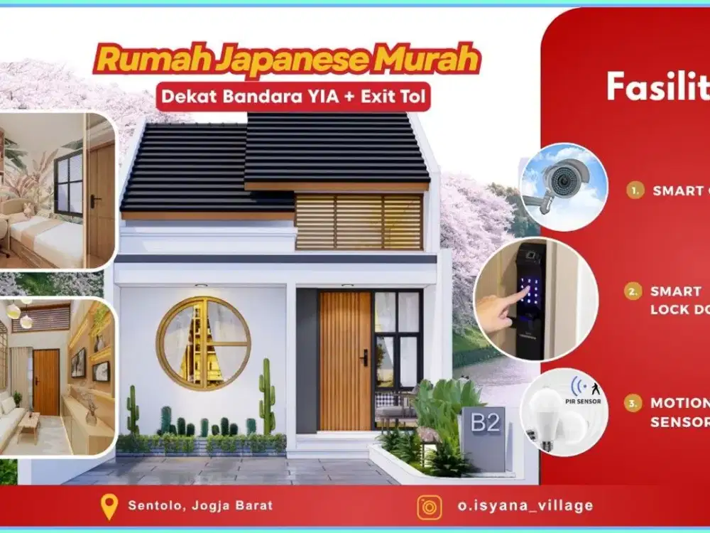 RUMAH 300 JUTAAN YOGYAKARTA DEKAT EXIT TOL SENTOLO 20 MENIT KE KOTA