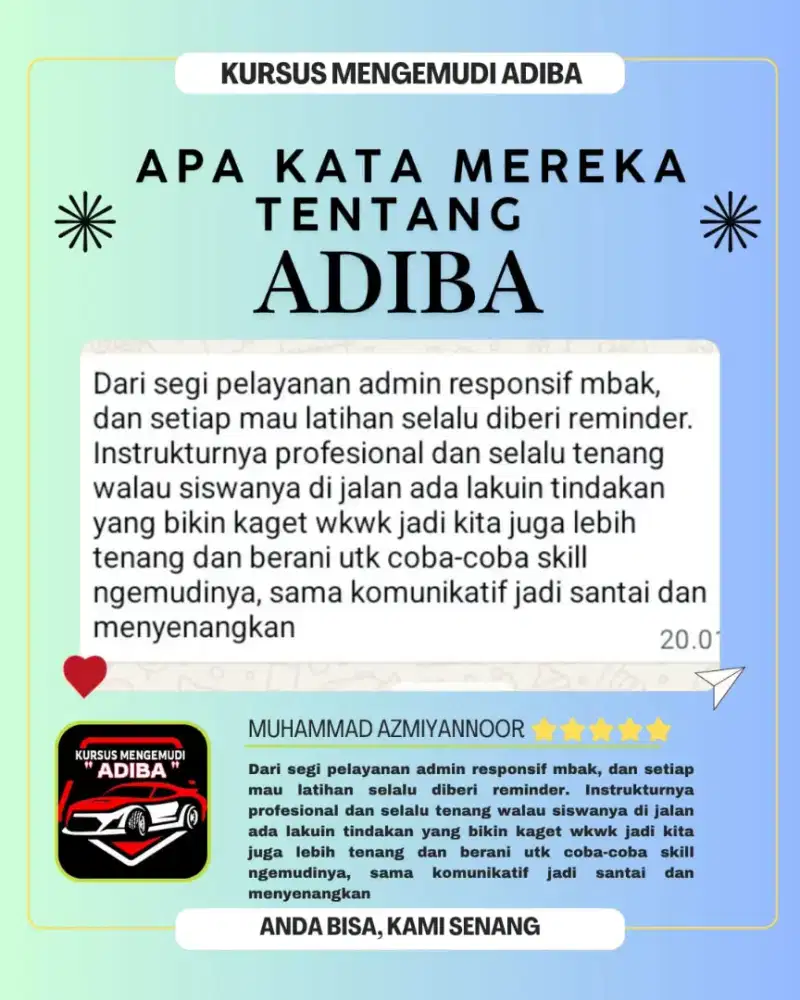 Kursus mengemudi dan rental mobil