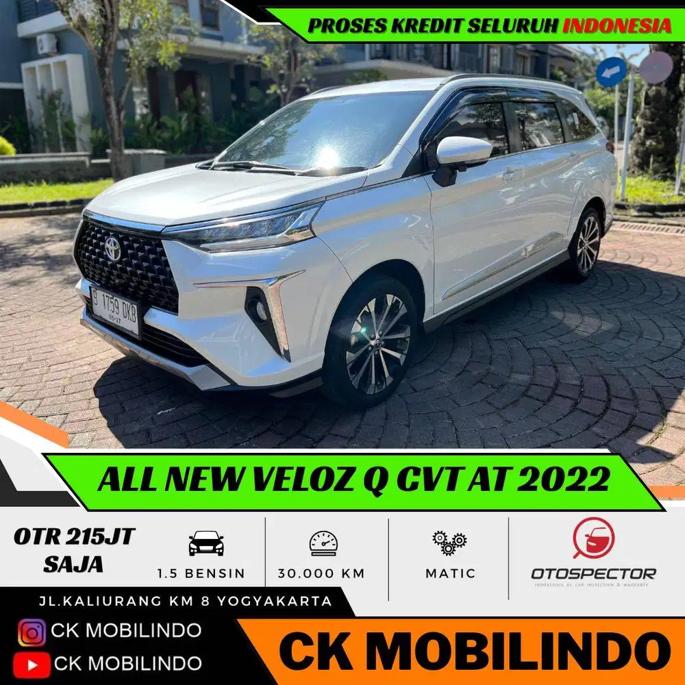 (Km30rb) All New Veloz Q CVT Matic 2022 ISTIMEWA Kredit Murah