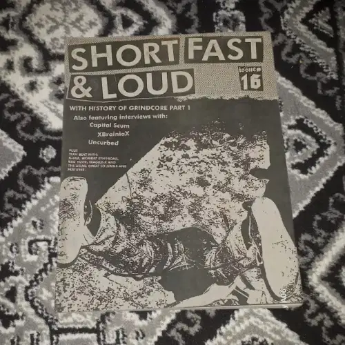 SHORT FAST LOUD Fanzine #16 diy hardcore punk grindcore MRR power viol