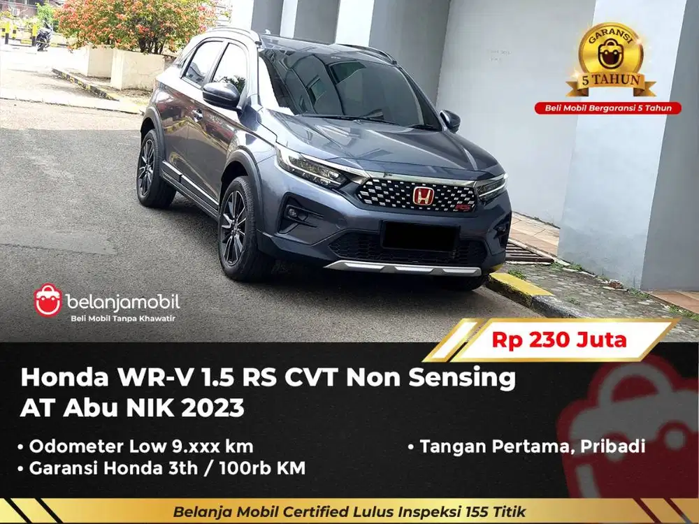 [ GARANSI 5TH ] Honda WR-V WRV WR V 1.5 RS CVT Non Sensing 2023/2024