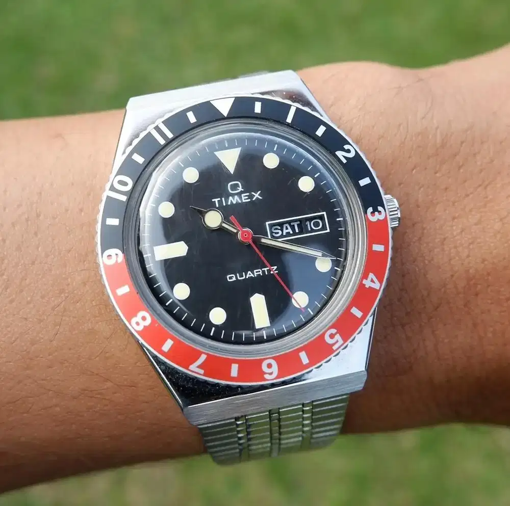 Timex Q Re-issued Coca Cola Bezel