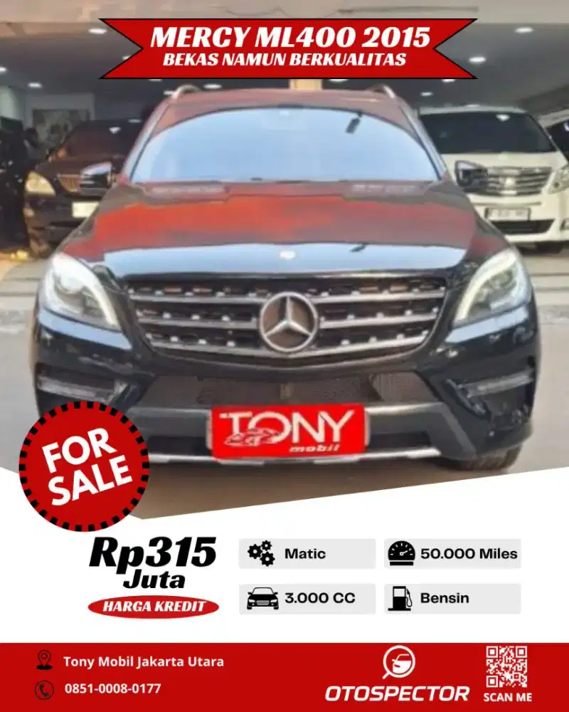 Mercedes Benz ML400 AT 2015 Hitam
Orisinil