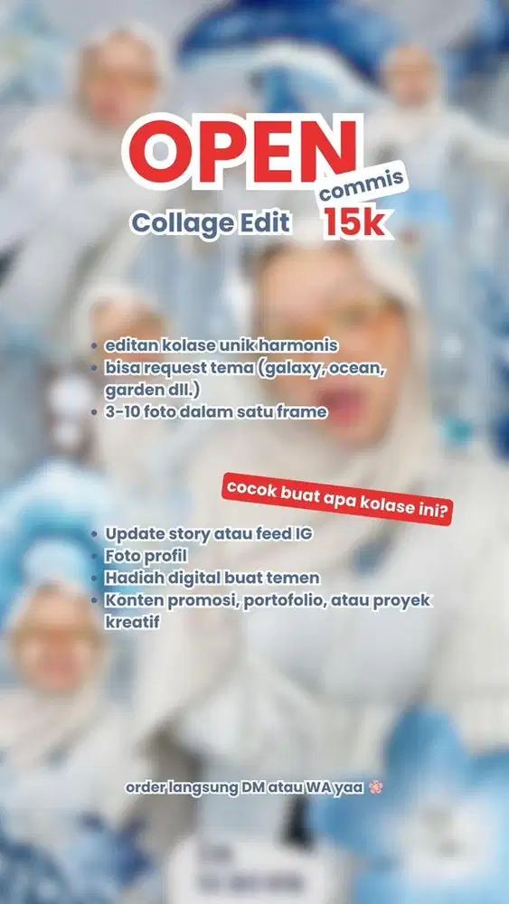 Commision Gambar Digital Art Kolase Collage Aesthetic Instagram Profil