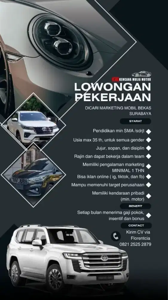 Lowongan Kerja Marketing Sales Mobil