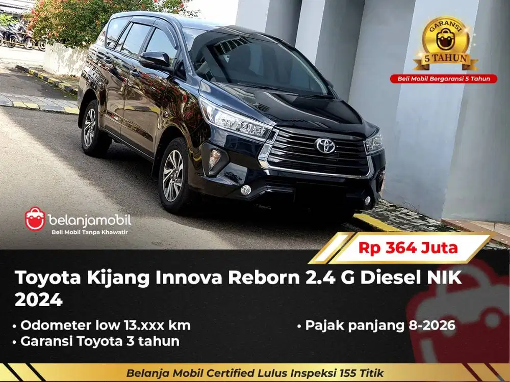 [ GARANSI 5TH ] Toyota Kijang Innova Reborn 2.4 G Diesel 2024/2025