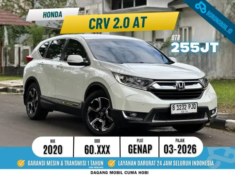 TDP 5 Juta! Honda CRV 2.0 CVT 2020 Putih Mutiara 2019 CX 5