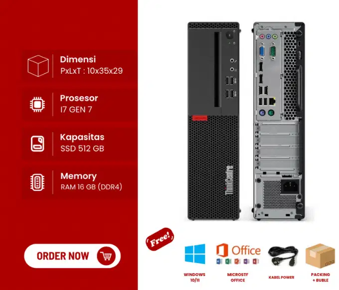 KOMPUTER BUILT UP LENOVO M910s INTEL CORE i7 GEN 7  DL-SUR