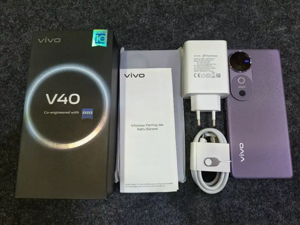 Ex Display Vivo V40 5G Ram 12/256 Kelengkapan Fullset Original