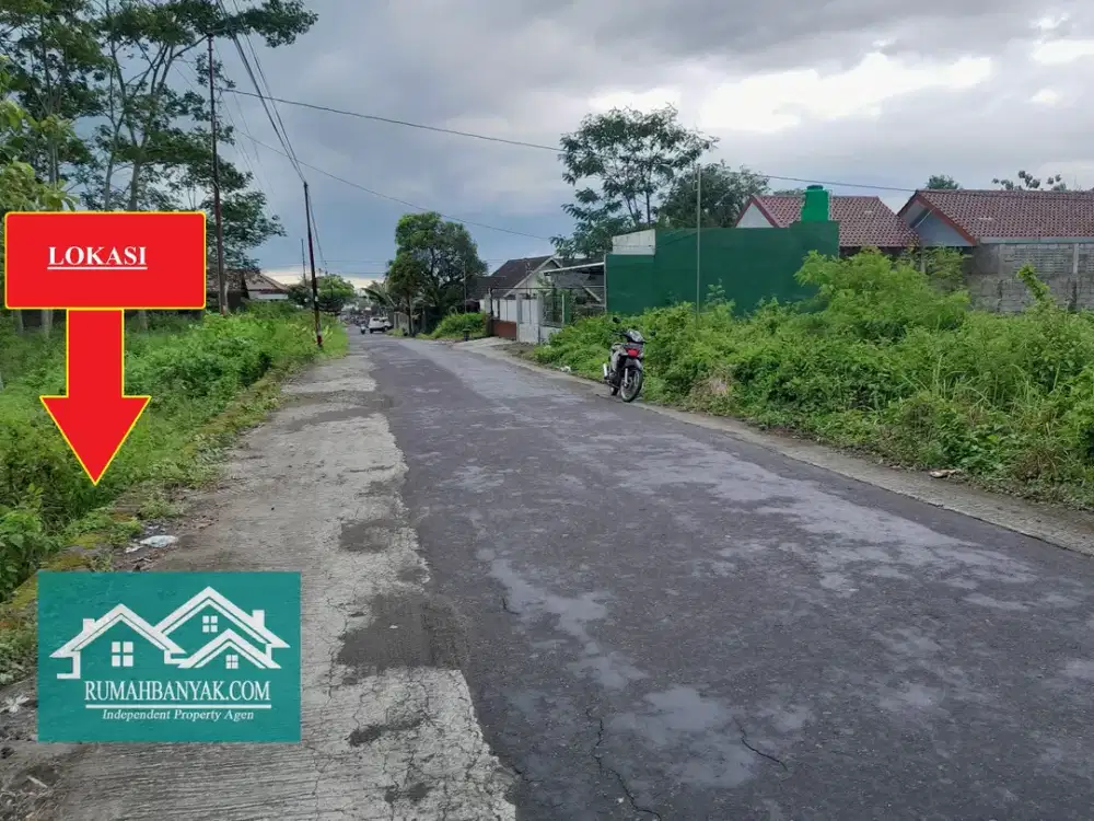 Jual Tanah Strategis Tepi Jalan Aspal Dekat SPBU, Tempat Kuliner & PPPG Kesenian Ngaglik