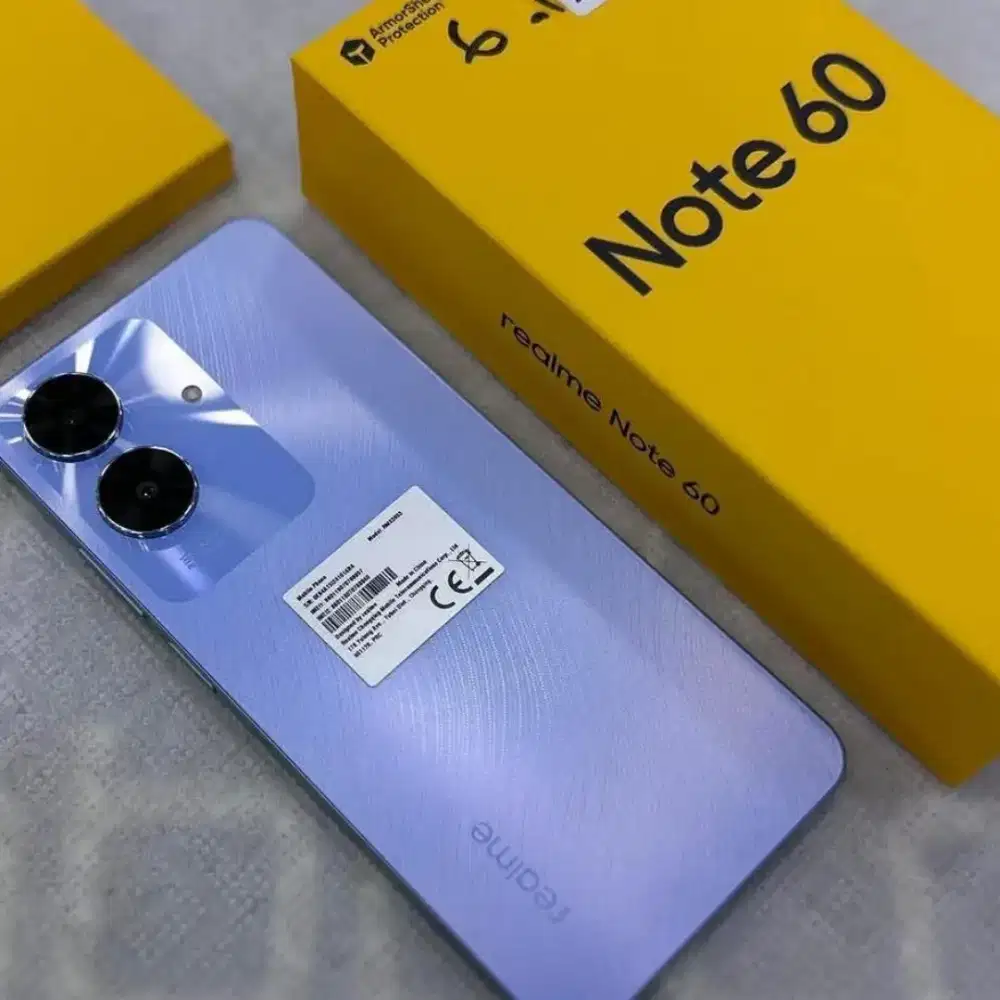 Realme note 60 ram/rum 12/64, 12/128, & 18/128. Cek Deskripsi infonya