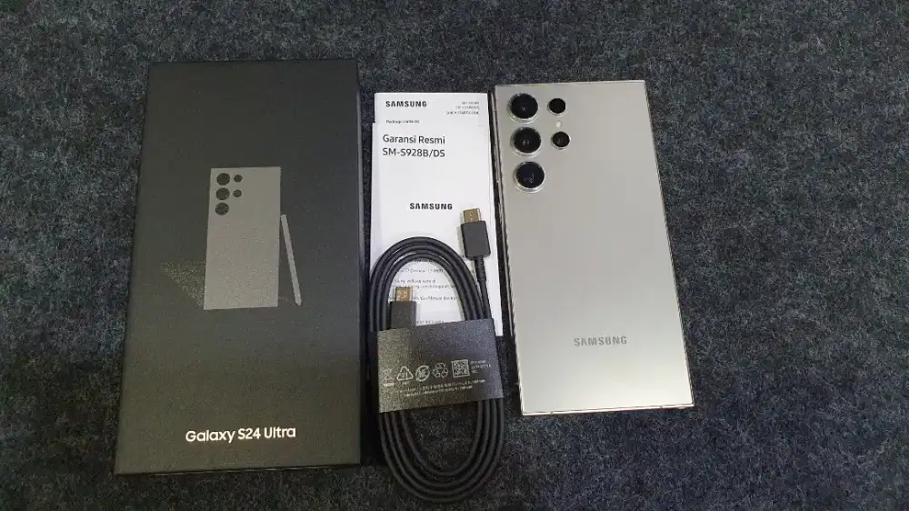 Ex Display Samsung S24 Ultra Ram 12/256GB Kelengkapan Fullset Original
