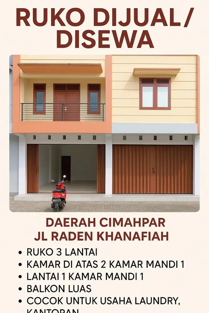 KONTRAKAN RUKO 3 lantai