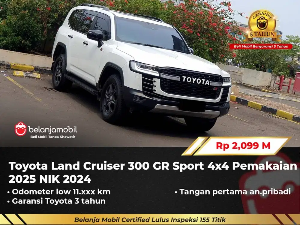 [ GARANSI 5TH ] Toyota Land Cruiser LC 300 GR Sport 4x4 2024/2025
