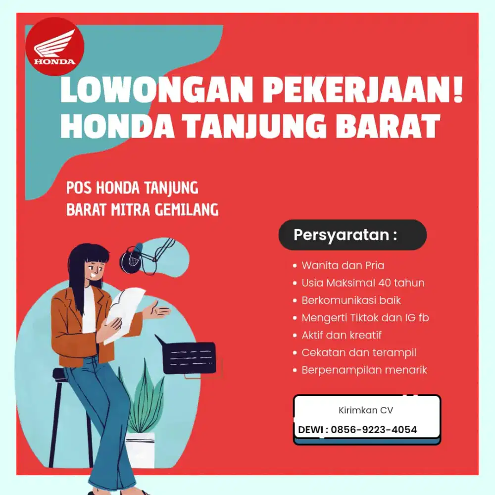 Lowongan kerja marketing Honda