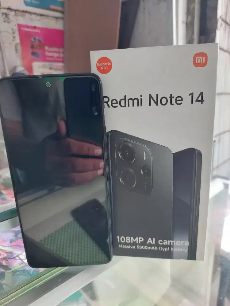 Redmi note 14 ram 8 256GB black like new garansi resmi