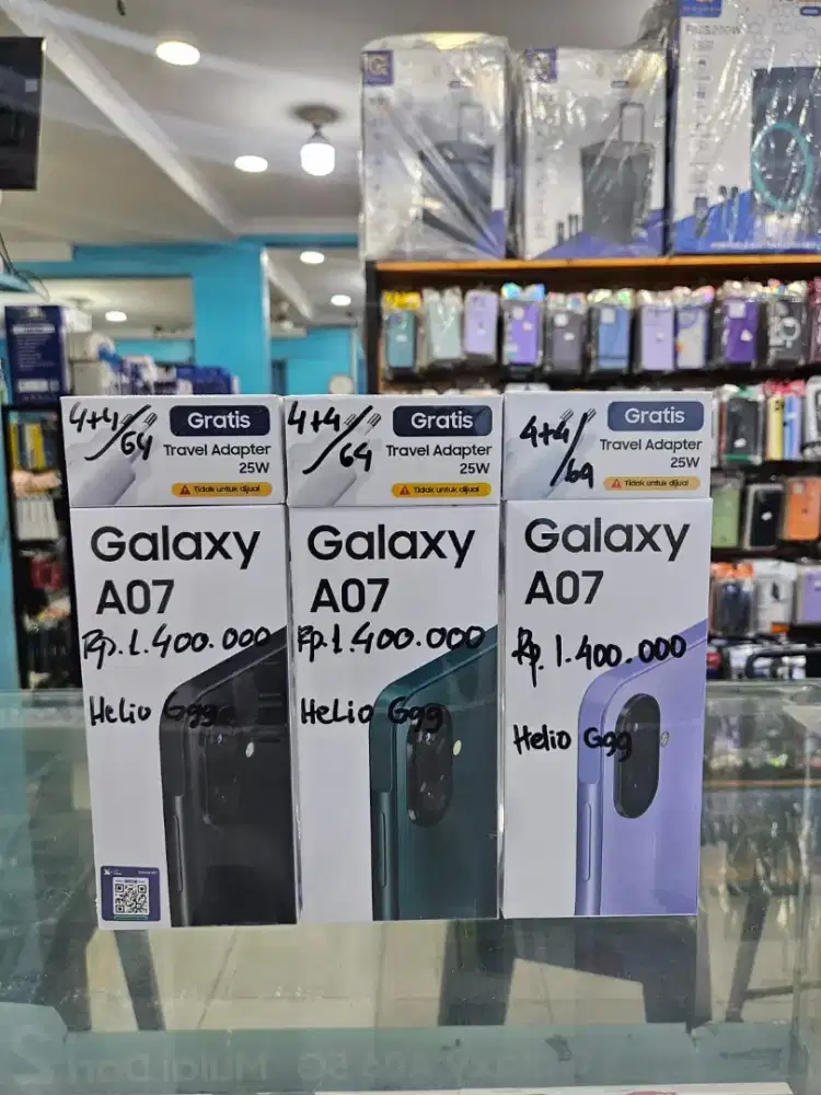 PROMO TERMURAH!! SAMSUNG GALAXY A07 4+4/64GB RESMI INDONESIA 1 TAHUN