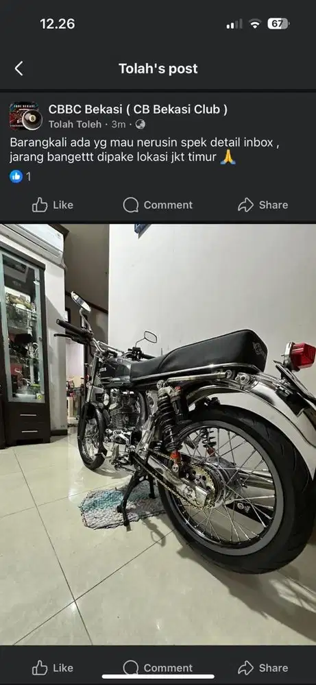 Honda CB basic mesin GL 100