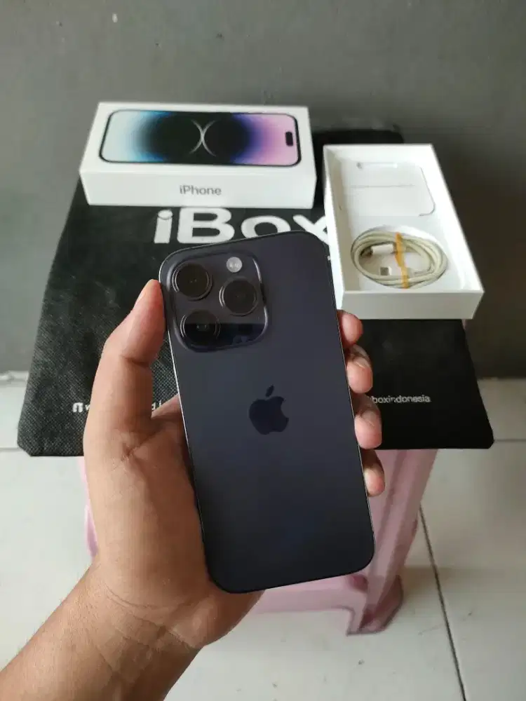 Iphone 14 pro 128gb ex iBox fullset full ori mulus