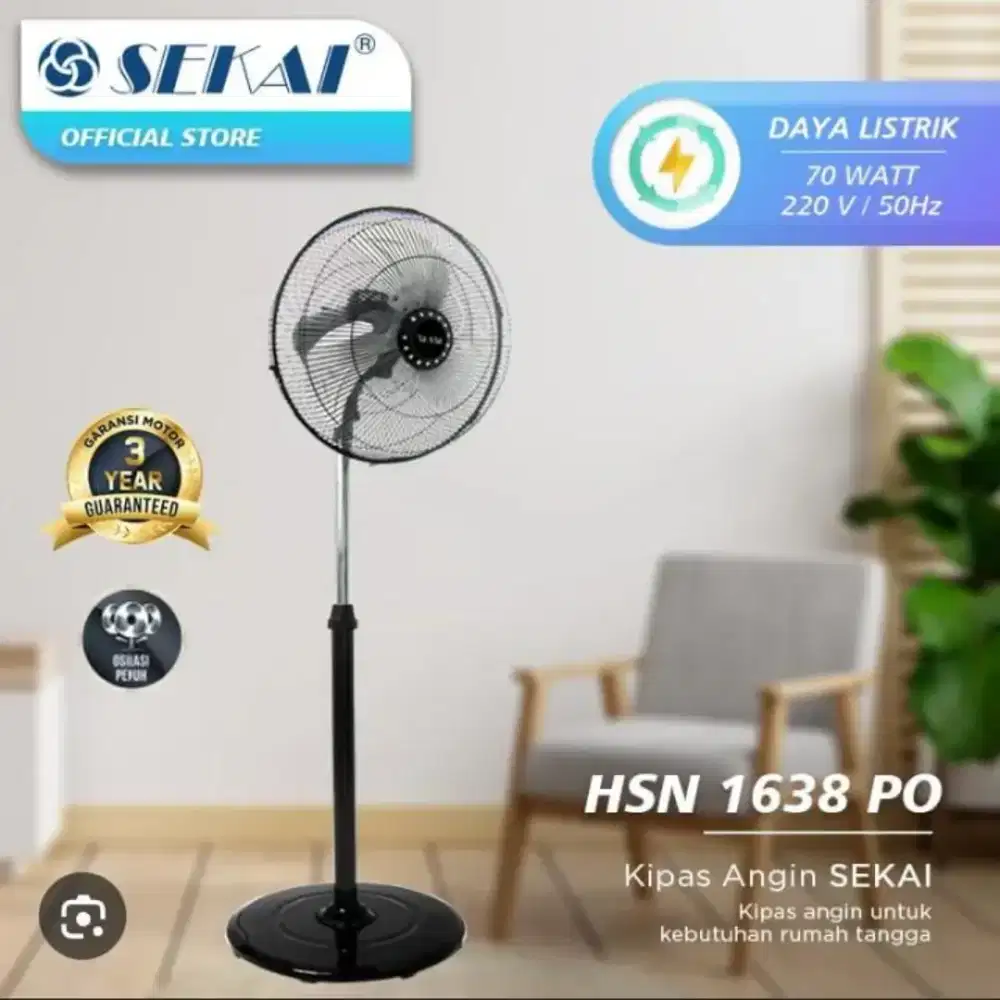 Kipas angin SEKAI HSN 1638PO