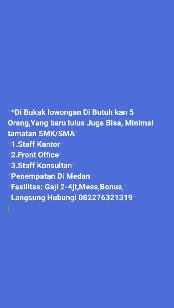 Lowongan kerja medan