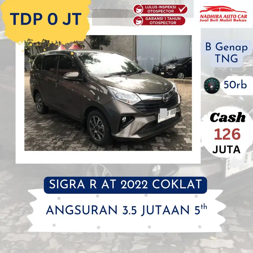 DP Cuma 1 Juta! Sigra R AT 2022 Coklat – Angsuran 3,5 Juta-an!