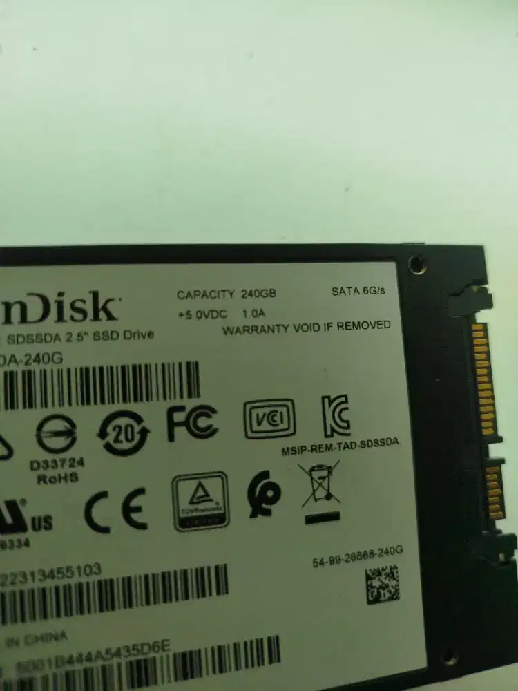 Ssd sata sandisk 240GB