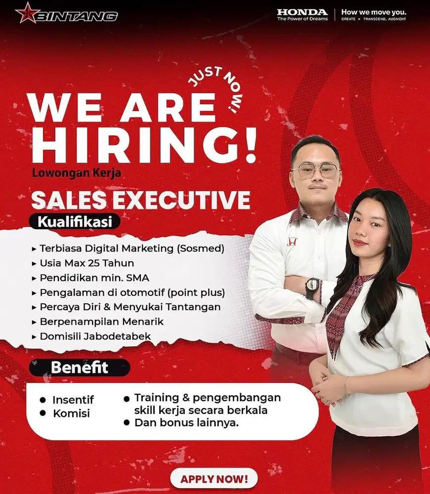 Sales Consultant Honda Bintang
