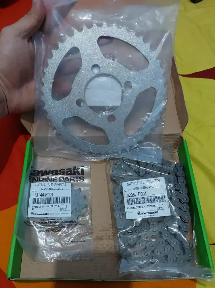 Rantai Set Chain Kit Kawasaki ZX-130
