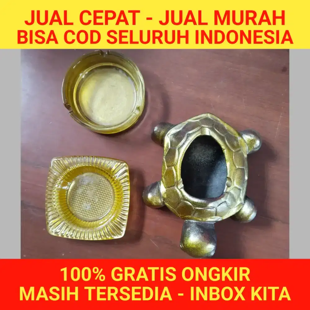 (BISA NEGO & COD) ASBAK GOLD BUY 1 GET 2