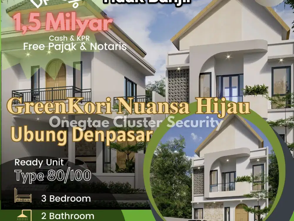 Rumah Ready Terminal Ubung sekolah Taman Rama Denpasar tidak banjir