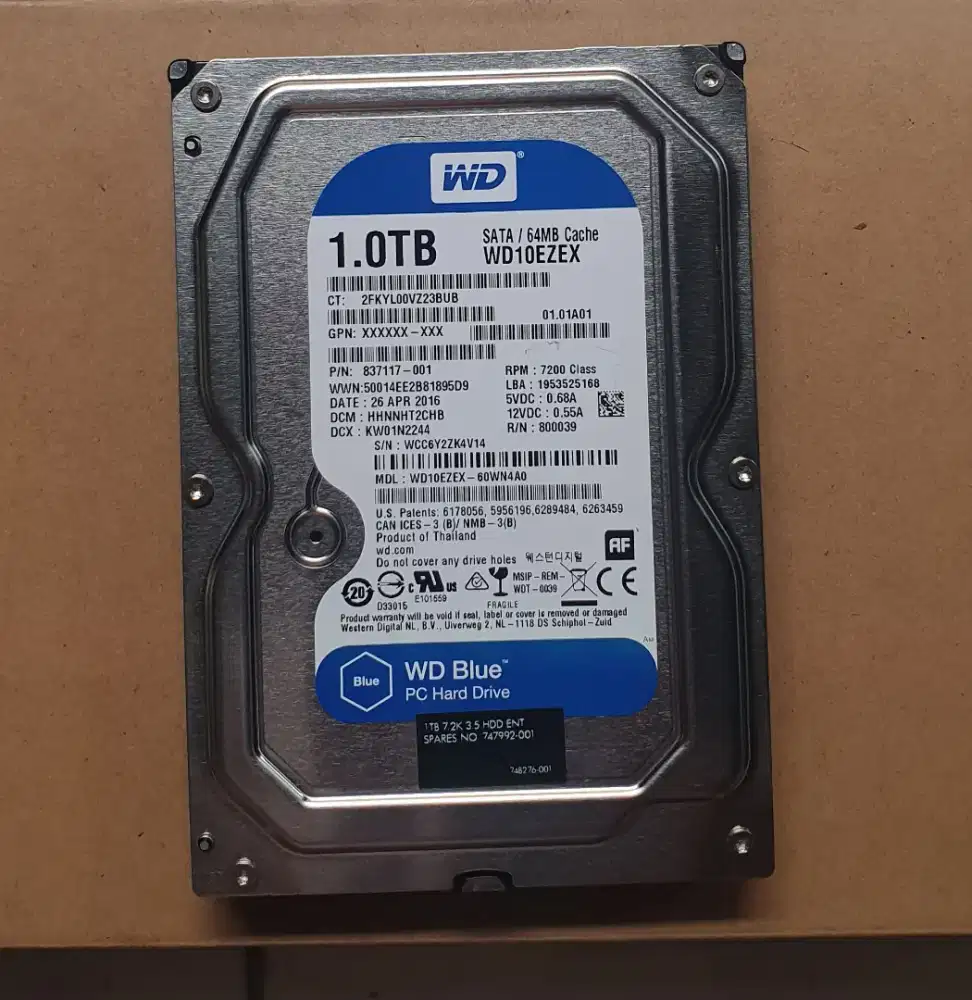 Hardisk 1 TB WD Blue Like New