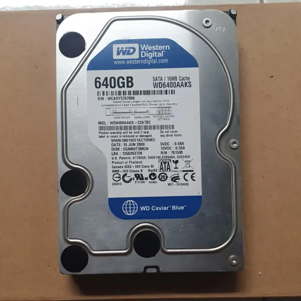 Hardisk PC CCTV 640 GB  WD Blue