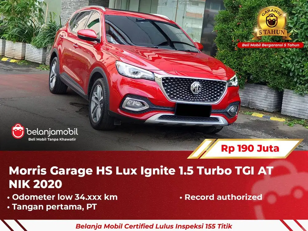 [ GARANSI 5TH ] MG Morris Garage HS Lux Ignite 1.5 Turbo AT 2020 2021