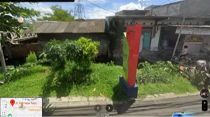 Dijual cepat tanah beserta bangunan di atasnya, letak strategis