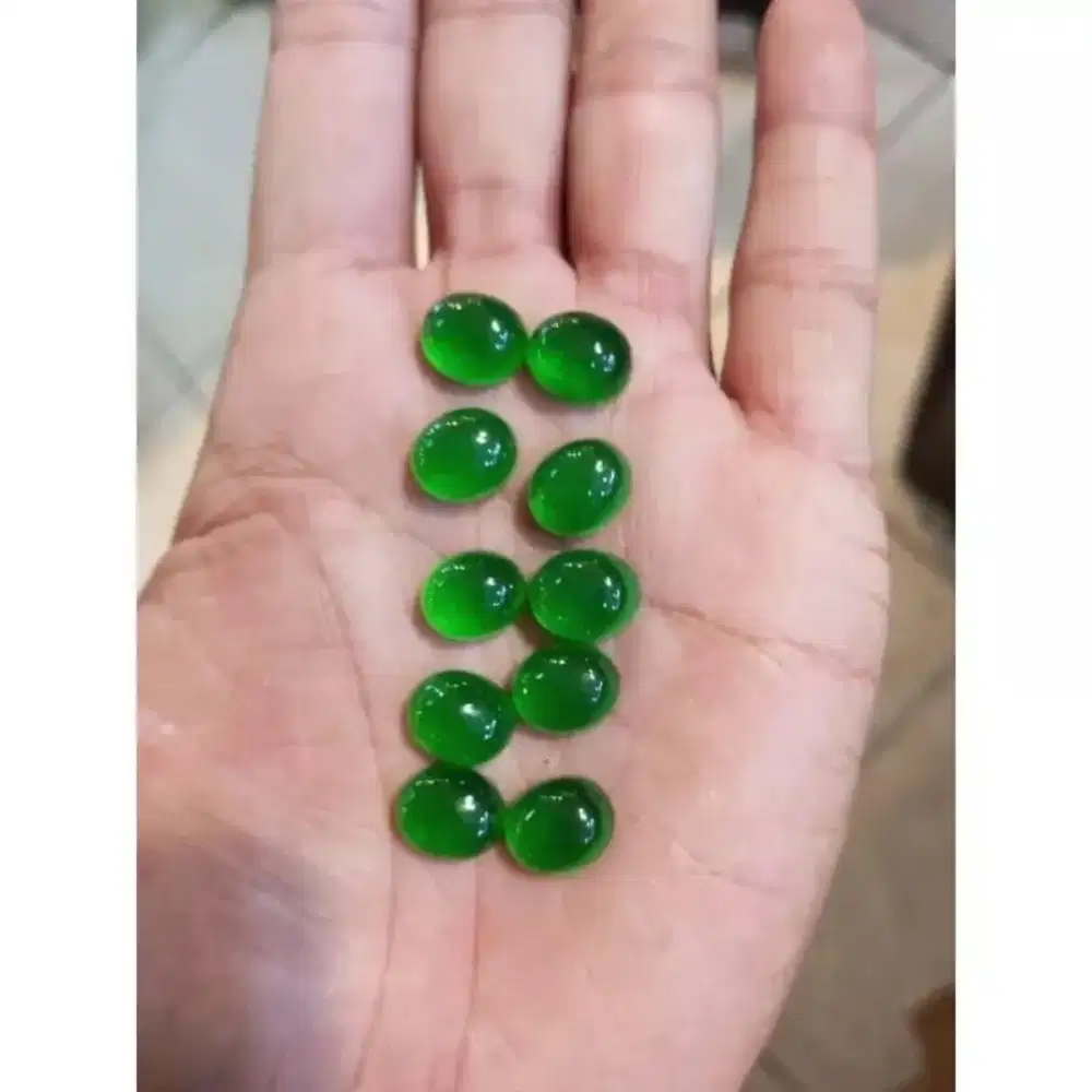 Batu natural giok burma type a  natural harga untuk semua 10pcs