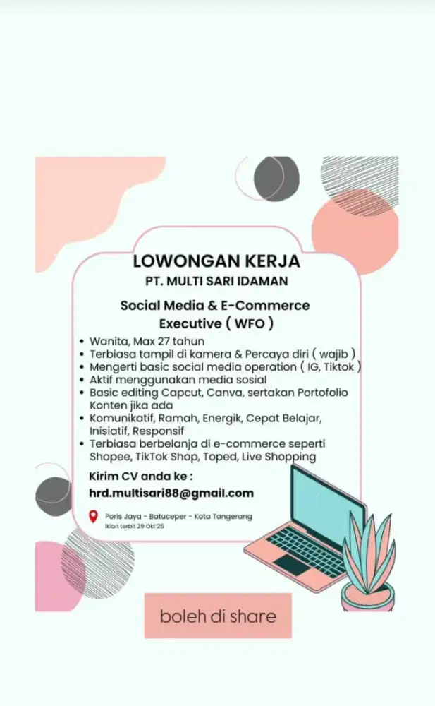 Sosial media & E -E-commerce Executive ( WHO