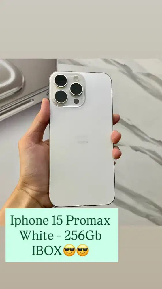 Iphone 15 promax 256gb white ibox