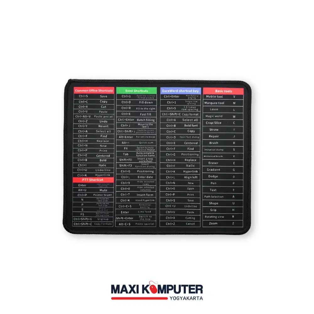 Mouse Pad Anti-Slip Office Shortcuts Mousepad Mouse Pad