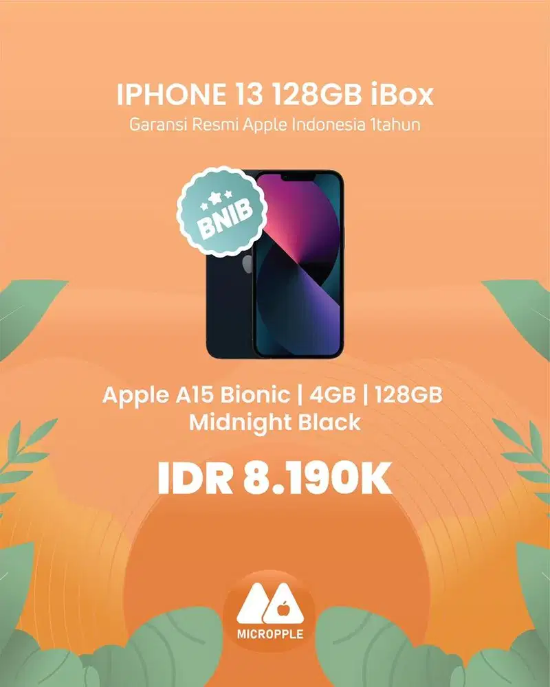 Iphone 13 128gb bnib/baru segel resmi indonesia