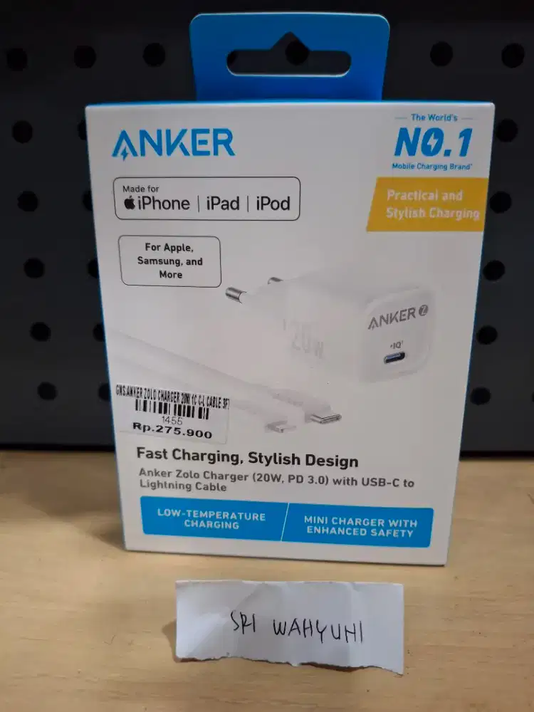ANKER ZOLO CHARGER 20W 1C C-L CABLE 3F ATLANTIS DAHSYAT