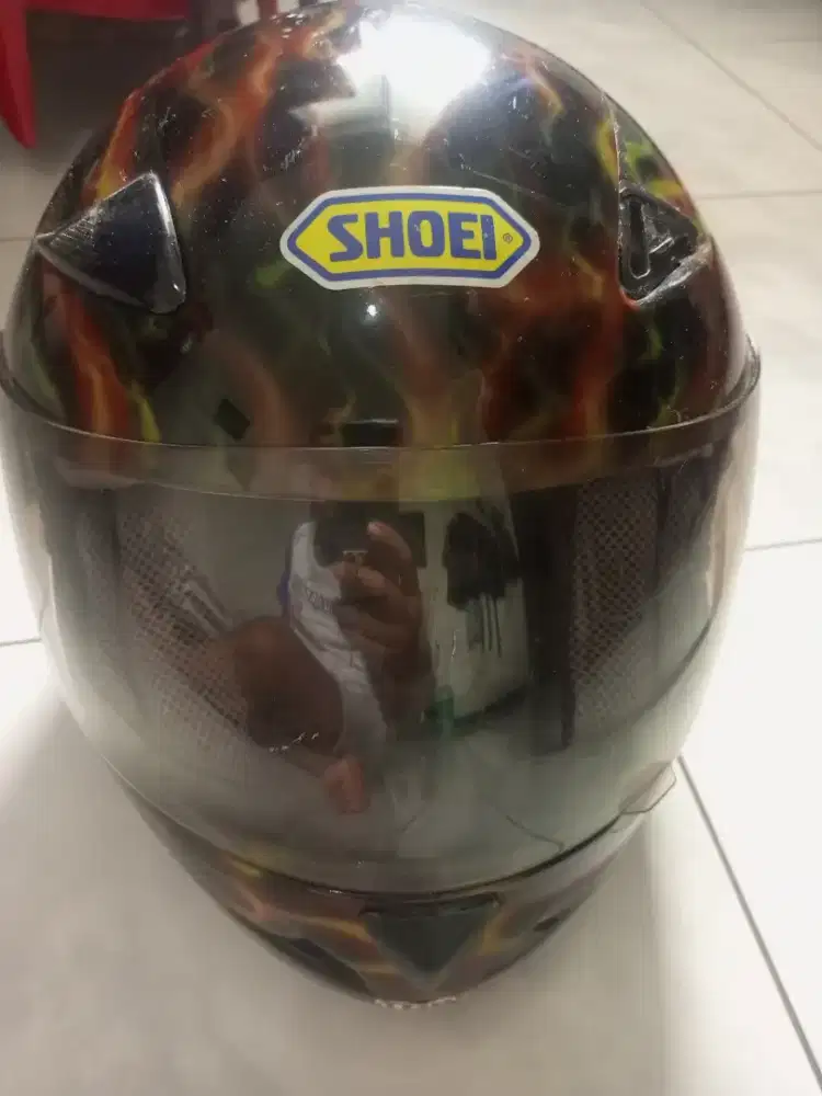 Helm Full Airbrush Lidah Api