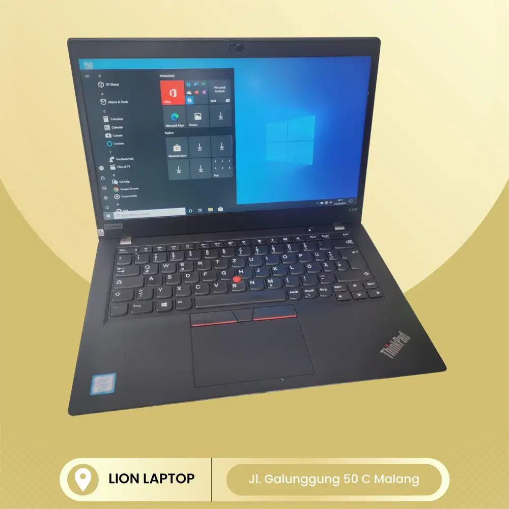 RAM 16GB SSD 256GB Core i5 Gen 8 Slim Lenovo Thinkpad X390 [29|10]