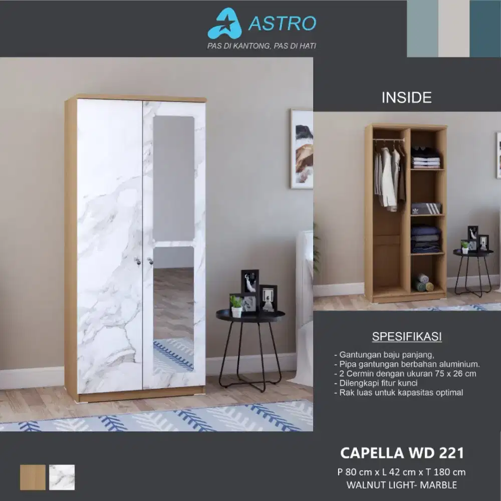 READY LEMARI BAJU/PAKAIAN 2 PINTU TERMURAH