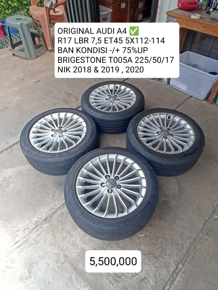 AVAILABLE ORIGINAL AUDI A4 R17+ BAN SIAP PAKAI SAJA