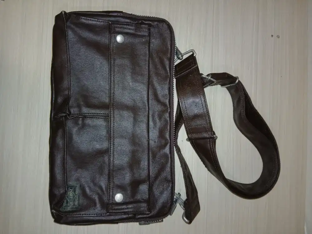 PORTER Tanker All Leather Shoulder Bag Single Layer