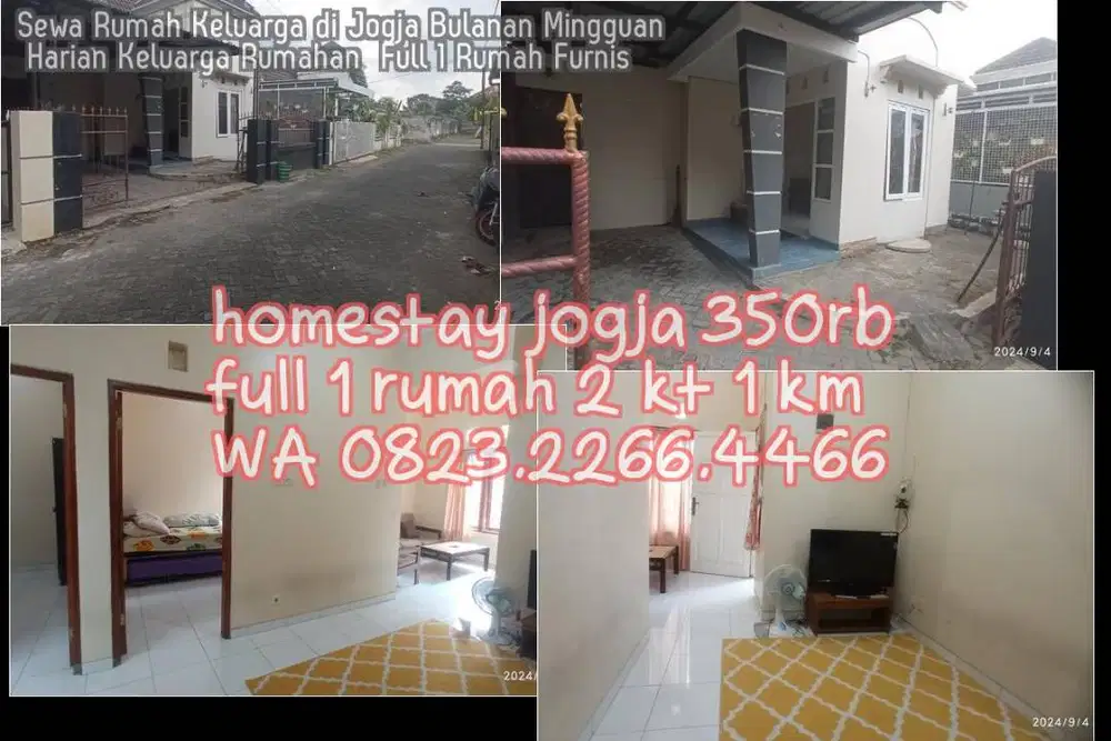 Sewa Rumah Keluarga di Jogja Bulanan Mingguan Harian Keluarga Rumahan