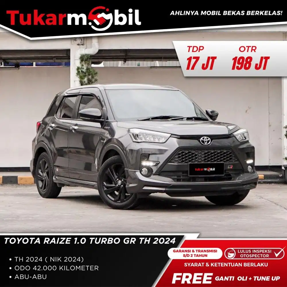 [BERGARANSI] TOYOTA RAIZE 1.0 GR TURBO TAHUN 2024 PAJAK PANJANG