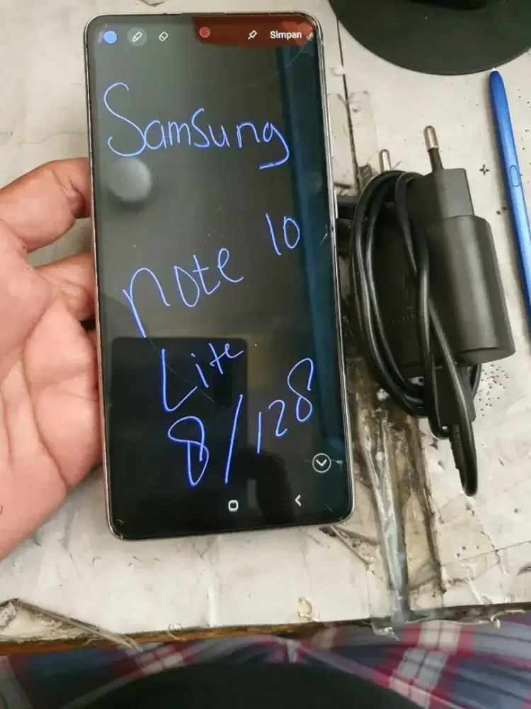 Samsung nOte 10 lite 8/128 resmi msih bgus touch aj retak bs tker tmab